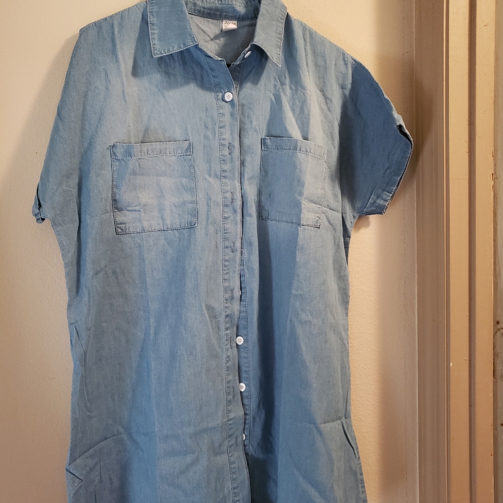 Denim shirt dress